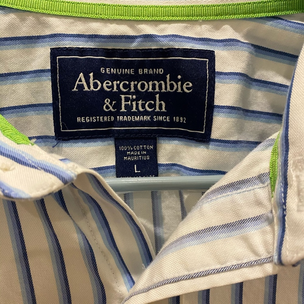 ⭐️3/$30! Lg Abercrombie & Fitch striped l/s “muscle” l/s